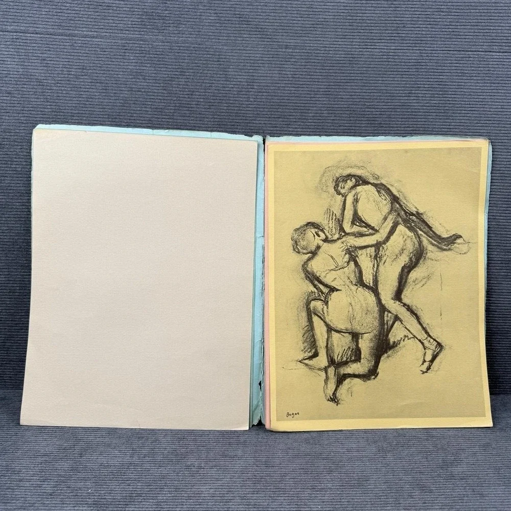Vintage‎ Edgar Degas Nude Studies Art Portfolio Sketches Drawings Collection